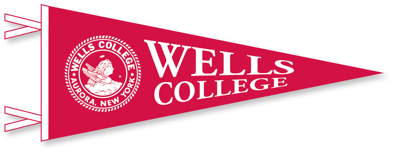 Wells Small Red Felt Pennant – 4″x9″