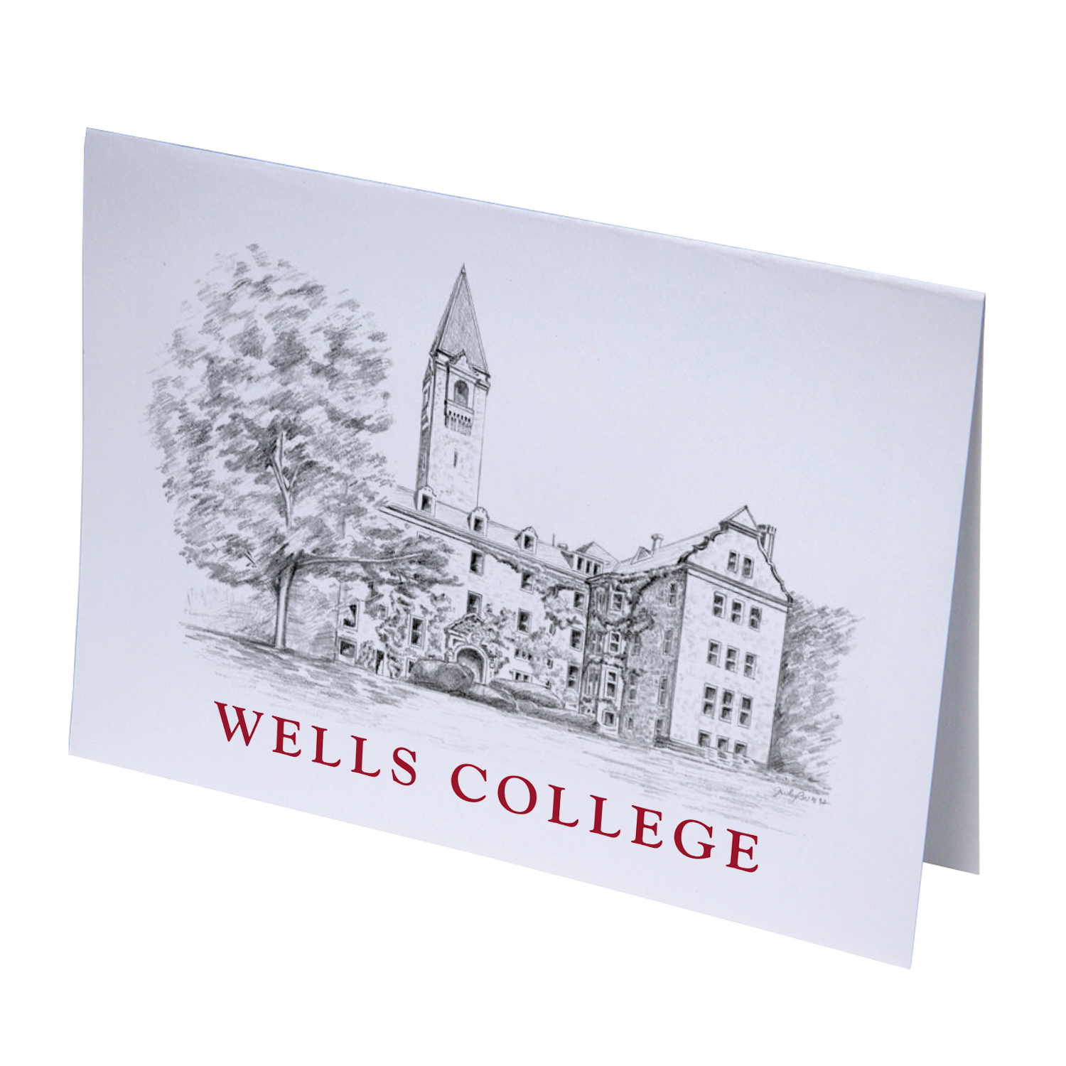 Wells Note Card – Main Building – 10ct