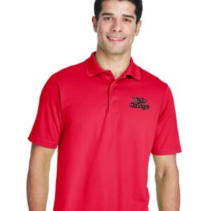 Core365 Polo Shirt – Red w/Wht/Blk Wells