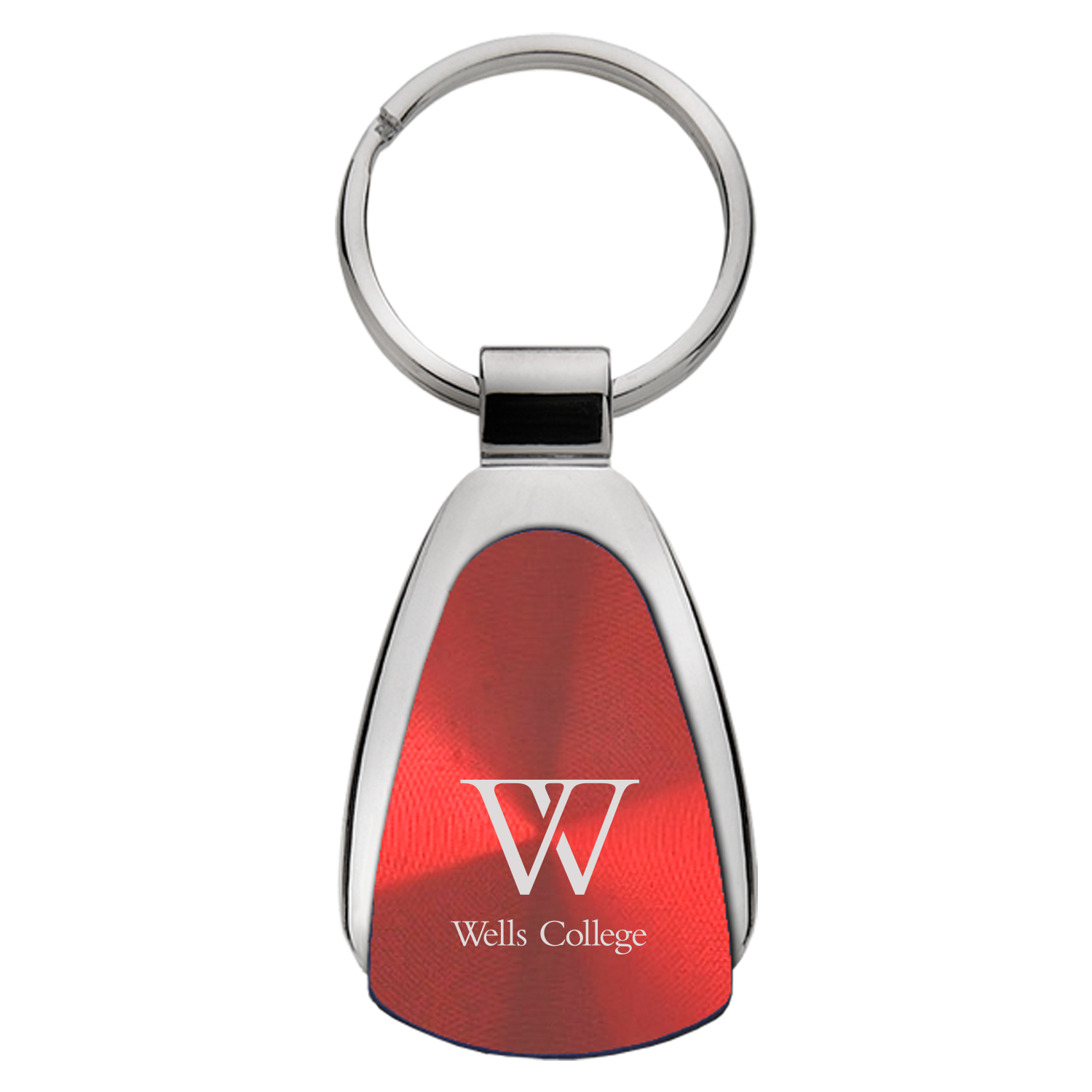 Teardrop Key Tag – Red w/Logo