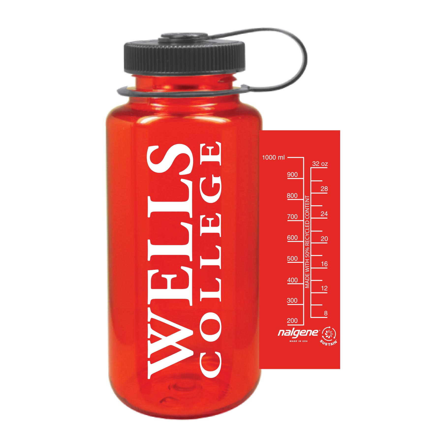 Nalgene Sustain Wide Mouth Bottle – Red – 32oz